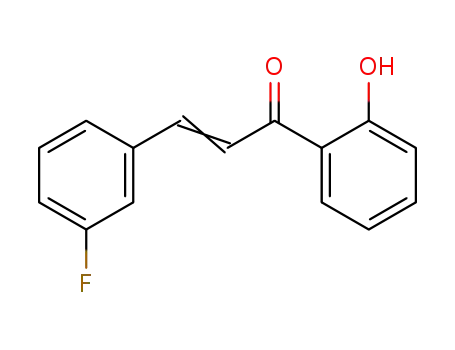 Molecular Structure of 1840-00-2 (3-(3-fluorophenyl)-1-(2-hydroxyphenyl)prop-2-en-1-one)