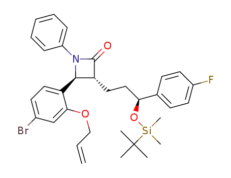 (3R,4S)-4-[2-(allyloxy)-4-bromophenyl]-3-[(3S)-3-{[tert-butyl(dimethyl)silyl]oxy}-3-(4-fluorophenyl)propyl]-1-phenylazetidin-2-one