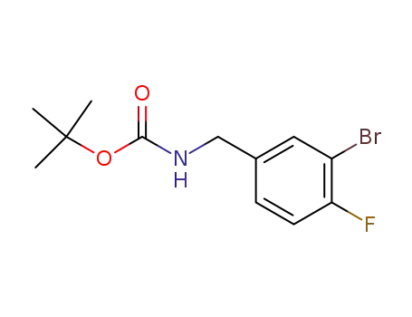 Molecular Structure of 375853-85-3 ([(3-BROMO-4-FLUOROPHENYL)METHYL]-CARBAMIC ACID TERT-BUTYL ESTER)