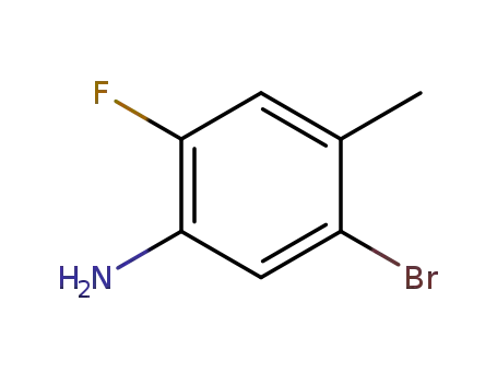 Molecular Structure of 945244-29-1 (5-Bromo-2-fluoro-4-methylaniline)