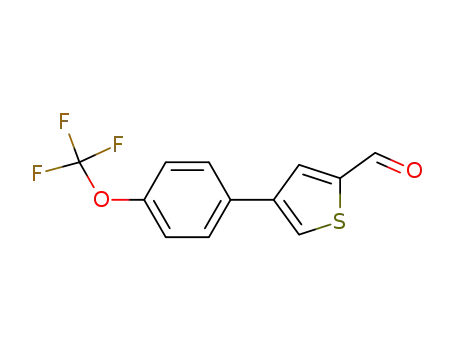 Molecular Structure of 666721-05-7 (2-Thiophenecarboxaldehyde, 4-[4-(trifluoromethoxy)phenyl]-)