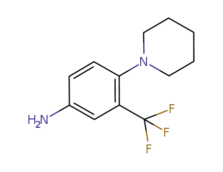 Molecular Structure of 70339-06-9 (4-PIPERIDIN-1-YL-3-TRIFLUOROMETHYL-PHENYLAMINE)