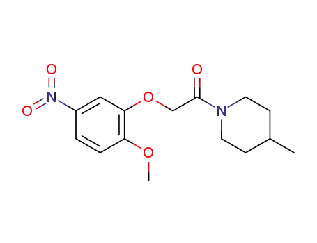 2-(2-methoxy-5-nitro-phenoxy)-1-(4-methyl-piperidin-1-yl)-ethanone