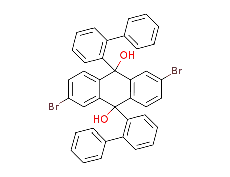 Molecular Structure of 474688-71-6 (2,6-dibromo-9,10-bis(2-biphenyl-hydroxy)-anthracene)