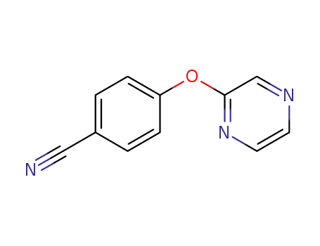 Molecular Structure of 866042-79-7 (4-(pyrazin-2-yloxy)benzonitrile)