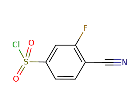 Molecular Structure of 881674-66-4 (Benzenesulfonyl chloride, 4-cyano-3-fluoro-)