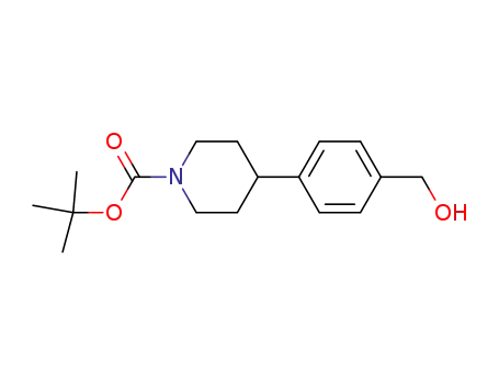 Molecular Structure of 864359-18-2 (tert-butyl 4-(4-(hydroxymethyl)phenyl)piperidine-1-carboxylate)