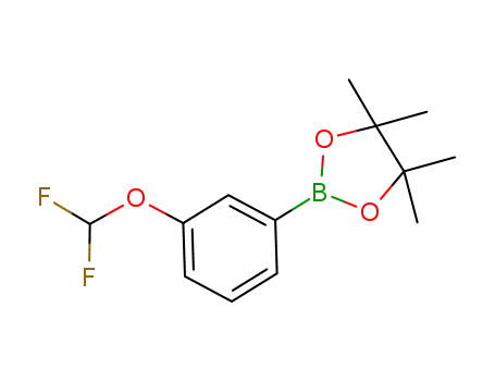 Molecular Structure of 1035690-56-2 (2-(3-(difluoroMethoxy)phenyl)-4,4,5,5-tetraMethyl-1,3,2-dioxaborolane)