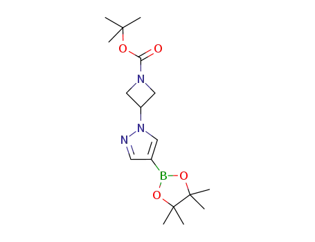 Molecular Structure of 877399-35-4 (TERT-BUTYL 3-(4-(4,4,5,5-TETRAMETHYL-1,3,2-DIOXABOROLAN-2-YL)-1H-PYRAZOL-1-YL)AZETIDINE-1-CARBOXYLATE)