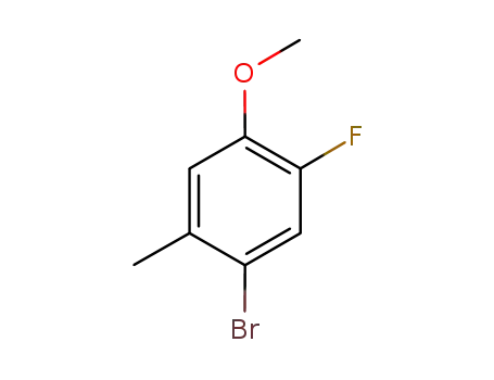 Molecular Structure of 550400-11-8 (1-bromo-5-fluoro-4-methoxy-2-methylbenzene)