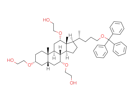 2-[(3R,5S,7R,8R,9S,10S,12S,13R,14S,17R)-3,7-Bis-(2-hydroxy-ethoxy)-10,13-dimethyl-17-((R)-1-methyl-4-trityloxy-butyl)-hexadecahydro-cyclopenta[a]phenanthren-12-yloxy]-ethanol