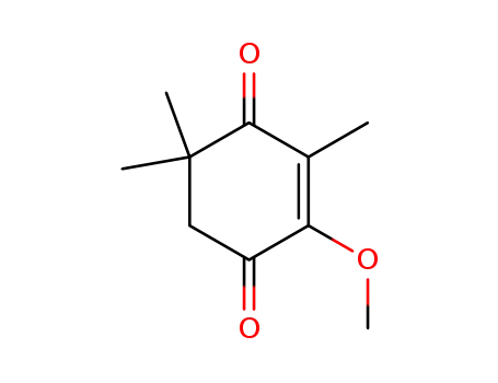 Molecular Structure of 41654-27-7 (2-Methoxy-3,5,5-trimethyl-2-cyclohexene-1,4-dione)