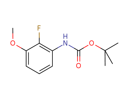 Molecular Structure of 801281-99-2 (2-(N-Boc)amino-6-methoxyfluorobenzene)