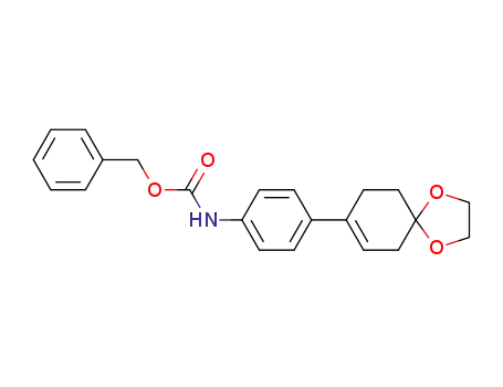 benzyl ((4-(1,4-dioxaspiro)[4.5] dec-7-en-8-yl)phenyl)carbamate
