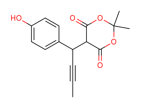 (+/-)-5-[1-(4-hydroxy-phenyl)-but-2-ynyl]-2,2-dimethyl-[1,3]dioxane-4,6-dione