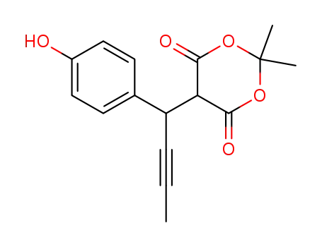 (+/-)-5-[1-(4-hydroxy-phenyl)-but-2-ynyl]-2,2-dimethyl-[1,3]dioxane-4,6-dione