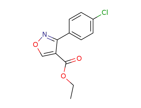Molecular Structure of 29363-98-2 (3-(4-chloro-phenyl)-isoxazole-4-carboxylic acid ethyl ester)