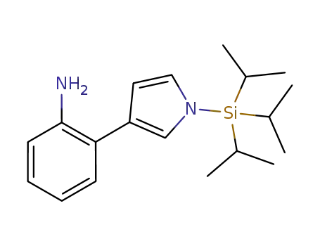Molecular Structure of 1126425-85-1 (2-(1-(triisopropylsilyl)-1H-pyrrol-3-yl)aniline)