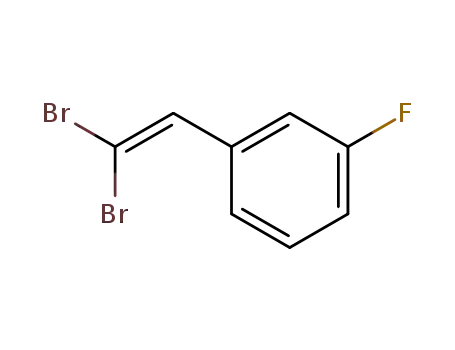 Molecular Structure of 221148-37-4 (1-(2,2-Dibromo-vinyl)-3-fluoro-benzene)