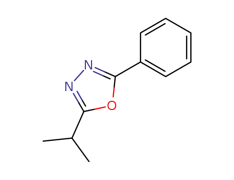 Molecular Structure of 104217-22-3 (1,3,4-Oxadiazole, 2-(1-methylethyl)-5-phenyl-)