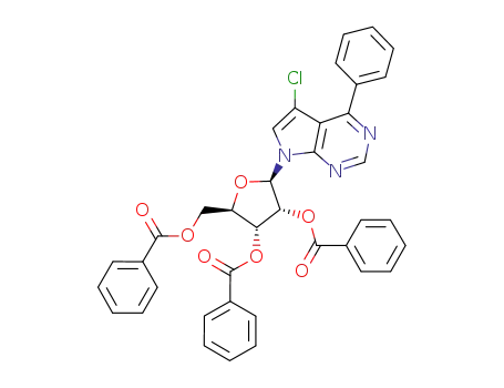 5-chloro-4-phenyl-7-(2,3,5-tri-O-benzoyl-β-D-ribofuranosyl)-7H-pyrrolo[2,3-d]pyrimidine