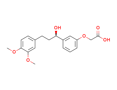 (R)-2-(3-(3-(3,4-dimethoxyphenyl)-1-hydroxypropyl)phenoxy)acetic acid(215169-00-9)