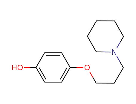 Molecular Structure of 81878-15-1 (4-(3-piperidin-1-yl-propoxy)-phenol)