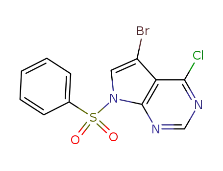 7-Benzenesulfonyl-5-bromo-4-chloro-7H-pyrrolo[2,3-d]pyrimidine