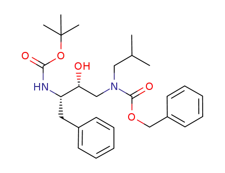 Molecular Structure of 160232-10-0 ([(2R,3S)-3-[[(1,1-dimethylethoxy)carbonyl]amino]-2-hydroxy-4-phenylbutyl](2-methylpropyl)carbamic acid phenylmethyl ester)