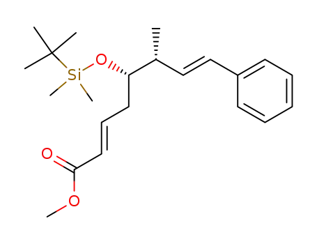 (5S)-<<(1,1-dimethylethyl)dimethylsilyl>oxy>-(6R)-methyl-8-phenyl-(2E,7E)-octadienoic acid methyl ester