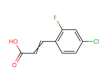 Molecular Structure of 202982-65-8 (4-CHLORO-2-FLUOROCINNAMIC ACID)