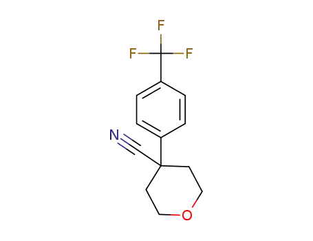 Molecular Structure of 473706-06-8 (4-[4-(Trifluoromethyl)phenyl]oxane-4-carbonitrile)