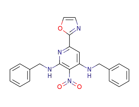N,N'-dibenzyl-3-nitro-6-oxazol-2-yl-pyridine-2,4-diamine