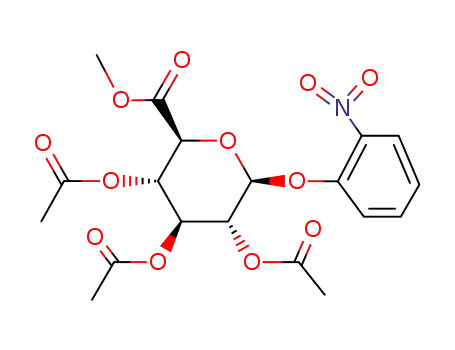 Molecular Structure of 55274-44-7 (2-Nitrophenyl2,3,4-tri-O-acetyl-b-D-glucuronidemethylester)