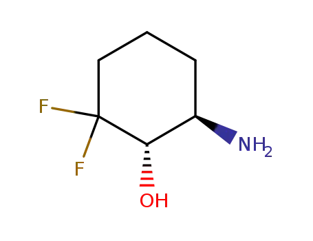 Molecular Structure of 1109284-40-3 ((1S,6R)-6-amino-2,2-difluorocyclohexan-1-ol)