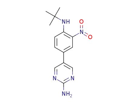 5-(4-tert-butylamino-3-nitrophenyl)pyrimidin-2-ylamine
