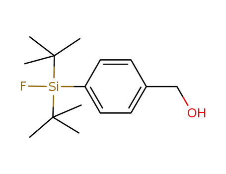 Molecular Structure of 1146956-36-6 (4-(di-tert-butylfluorosilanyl)benzyl alcohol)
