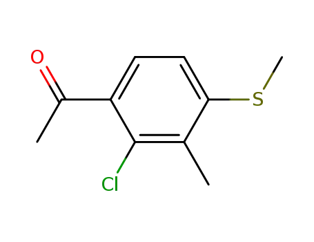 Molecular Structure of 181997-71-7 (1-(2-CHLORO-3-METHYL-4-METHYLSULFANYL-PHENYL)-ETHANONE)