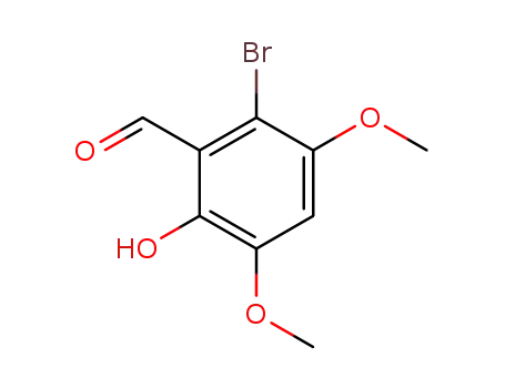 Molecular Structure of 65162-34-7 (Benzaldehyde, 2-bromo-6-hydroxy-3,5-dimethoxy-)