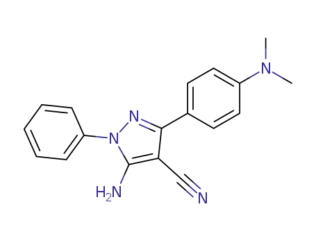 1H-Pyrazole-4-carbonitrile,
5-amino-3-[4-(dimethylamino)phenyl]-1-phenyl-