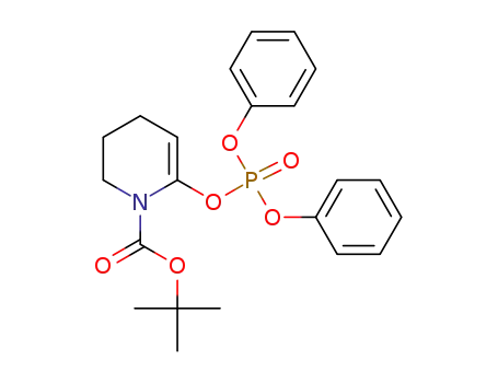 Molecular Structure of 1372716-04-5 (tert-butyl 6-[(diphenoxyphosphoryl)oxy]-3,4-dihydropyridine-1(2H)-carboxylate)