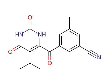 3-(5-isopropyl-2,6-dioxo-1,2,3,6-tetrahydro-pyrimidine-4-carbonyl)-5-methyl-benzonitrile