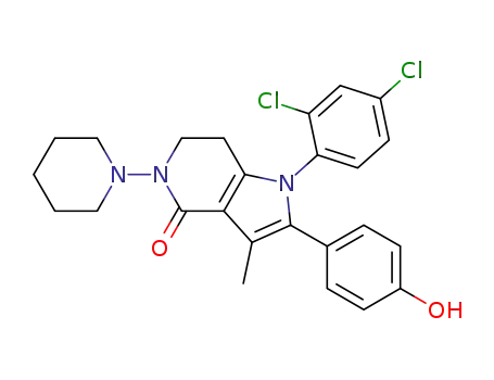 1-(2,4-dichlorophenyl)-2-(4-hydroxyphenyl)-3-methyl-5-piperidin-1-yl-1,5,6,7-tetrahydro-4H-pyrrolo[3,2-c]pyridin-4-one