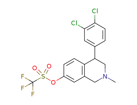 Molecular Structure of 1255925-44-0 (4-(3,4-dichlorophenyl)-2-methyl-1,2,3,4-tetrahydroisoquinolin-7-yl trifluoromethanesulfonate)