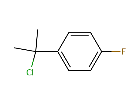 Molecular Structure of 455-10-7 (1-(2-chloropropan-2-yl)-4-fluorobenzene)