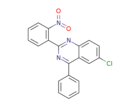 Molecular Structure of 1257084-14-2 (6-chloro-2(2-nitro-phenyl)-4-phenyl-quinazoline)