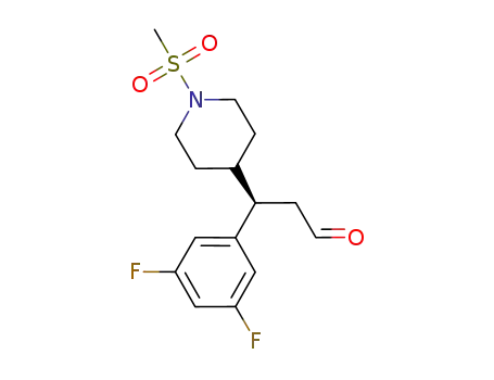 Molecular Structure of 718610-25-4 ((R) 3-(1-methanesulphonylpiperidin-4-yl)-3-[3,5-difluorophenyl]propionaldehyde)