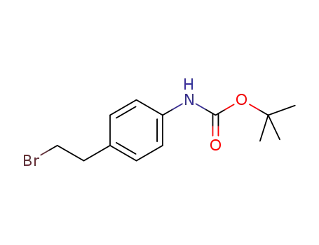 Molecular Structure of 218943-57-8 (Carbamic acid, [4-(2-bromoethyl)phenyl]-, 1,1-dimethylethyl ester)