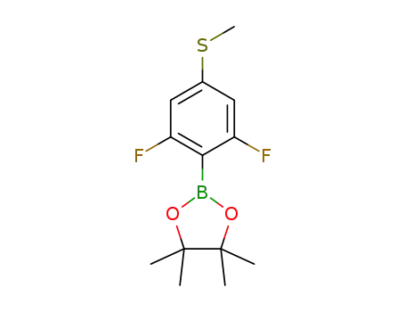 2-(2,6-difluoro-4-(methylthio)phenyl)-4,4,5,5-tetramethyl-1,3,2-dioxaborolane