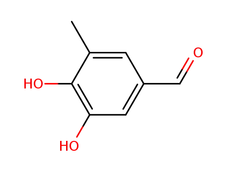 Molecular Structure of 82628-68-0 (Benzaldehyde, 3,4-dihydroxy-5-methyl-)